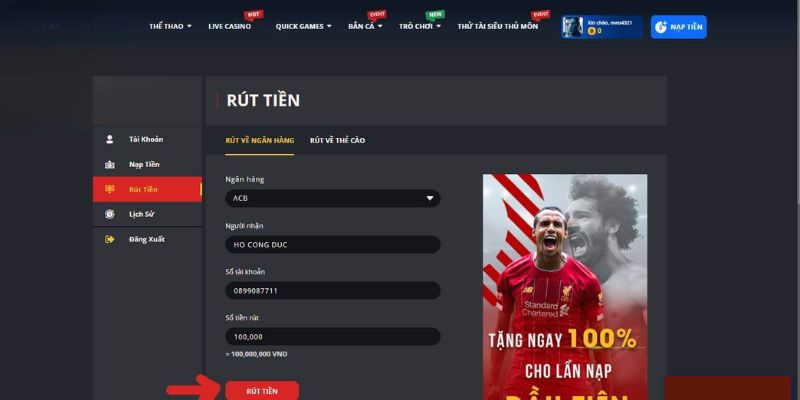 Rút Tiền 009BET – Xử Lý Nhanh Chóng, An Toàn Tuyệt Đối
